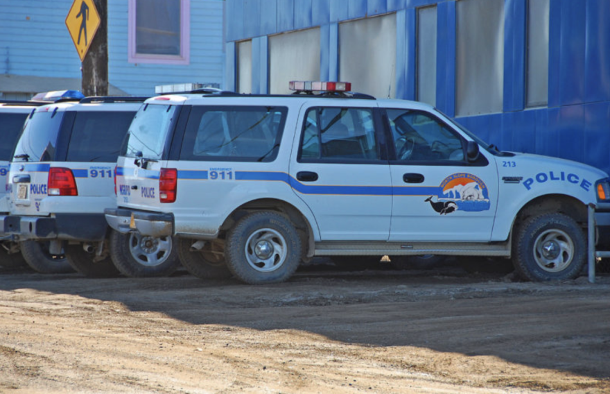 North Slope Borough Police SUVs in Barrow in 2008.