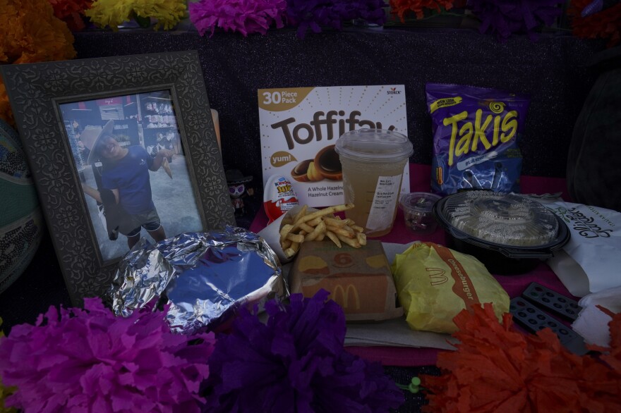 Alexandria "Lexie" Aniyah Rubio's favorite foods and things at her altar on Day of the Dead.