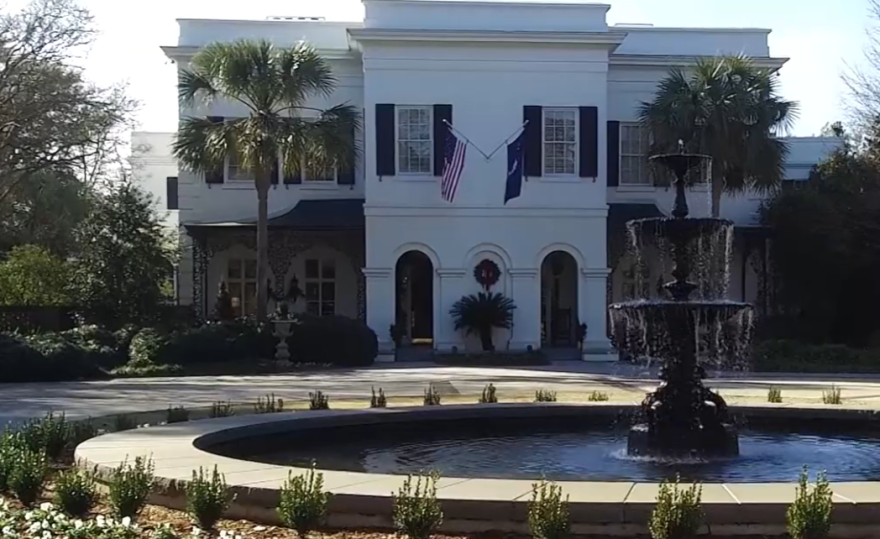 Photo outside of the S.C. governor's mansion.