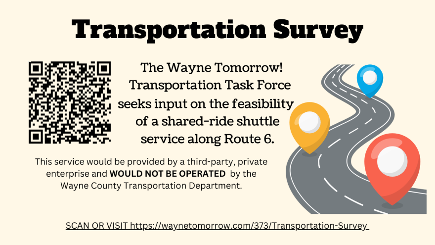 Wayne County's community planning organization, Wayne Tomorrow!, is working with a local transportation company to start a shuttle service connecting Scranton and Honesdale