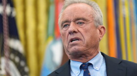 FILE - Health and Human Services Secretary Robert F. Kennedy Jr., speaks during a meeting to sign an executive order about vaccines, Aug. 10, 2026, in the Oval Office of the White House in Washington. (AP Photo/Jacquelyn Martin, File)
