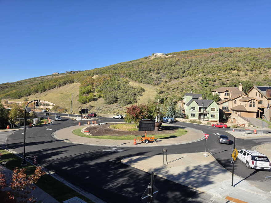 UDOT will finish striping and reinstall the median on the Marsac Roundabout in fall 2026.