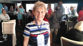 Myra Gamburg, a Clinton alternate delegate, was on the Washington delegation's boat cruise in Philadelphia on Sunday. Gamburg, 84, said she's excited about what Clinton's nomination means for women.