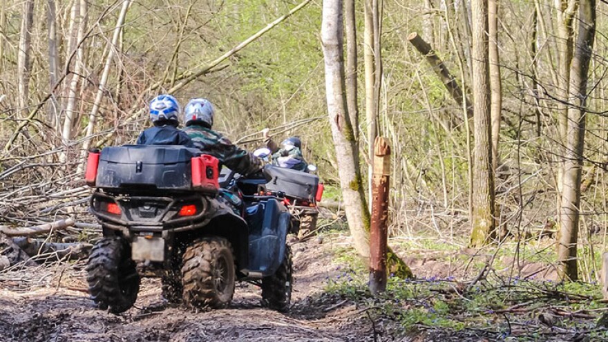 Indiana law requires anyone under 18 to wear a helmet when riding all-terrain vehicles.