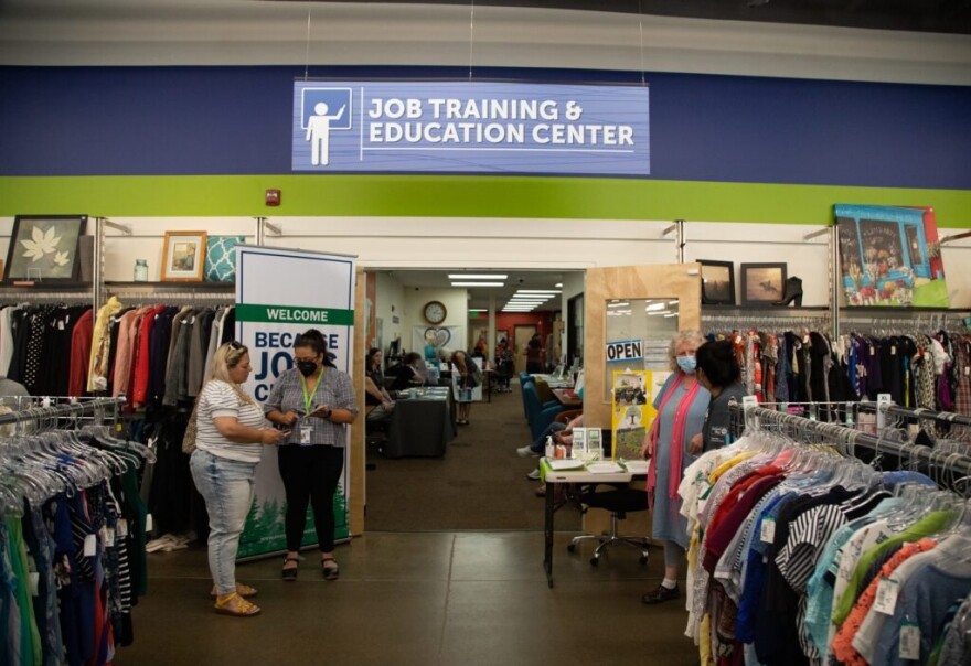 Evergreen Goodwill hosted a job and resource fair in Bellingham to connect local refugees and immigrants with local organizations in 2022. The nonprofit's Bellingham job center is among those closing temporarily due to a reworking of job programming.
