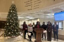 Florida legislative Democratic leadership talk about the 2026 legislative session, which starts Jan. 13, in a December 2025 press conference in the Capitol.