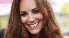 Kate Middleton, the Duchess of Cambridge, earlier today on a visit to the Solomon Islands.