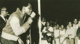 Pictured: Dr. Slinger Francisco, The Mighty Sparrow, performing.