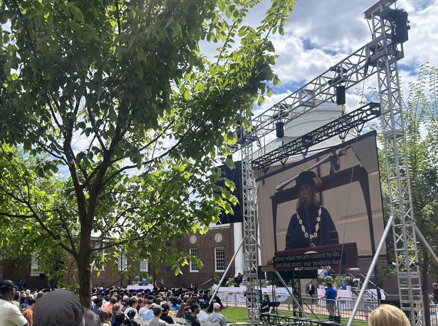 “It is here where we cultivate something essential: wherewithal, not just the means, but the will,” UD President Laura Carlson said. “The resolve to begin, the courage to continue, the discipline to finish.” Carlson was inaugurated Friday, April 17, 2026.