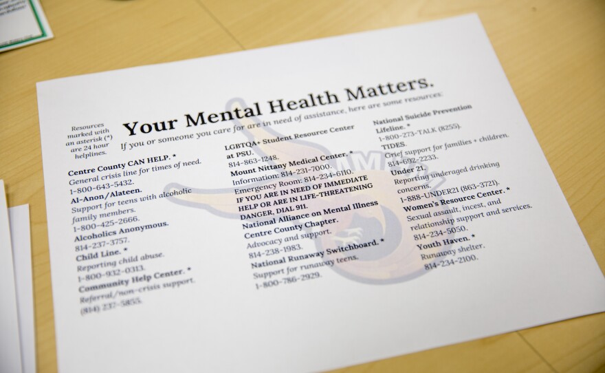 The "My Mental Health Matters" club at the State College Area High School connects students with resources to deal with stress, depression and other mental health challenges.