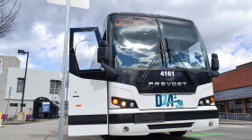 An RTA D2A2 bus at Blake Transit Center.