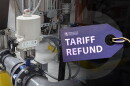 A marketing image highlighting the tariff refund initiative