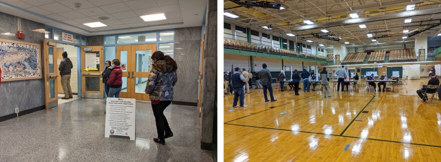 Voters cast ballots this afternoon at Ward 2 in Dover