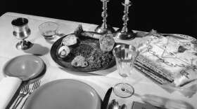 Still life of a table set for a Passover meal, 1950s. (Hulton Archive/Getty Images)