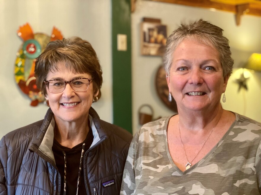 Life-long friends Christie Nail and Sally Vick say they're concerned about declining enrollment at Orrick schools, and about meth use in the town.