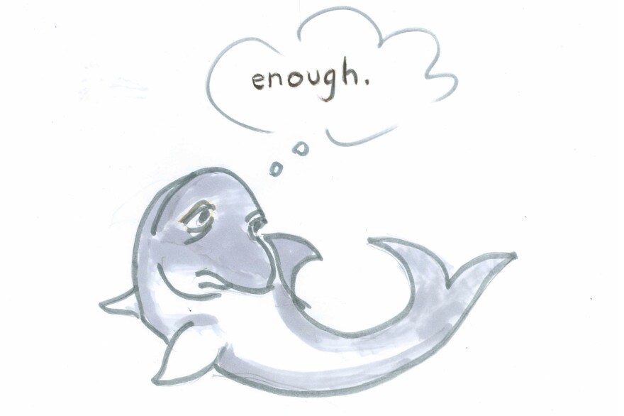 Dolphin says, "Enough."