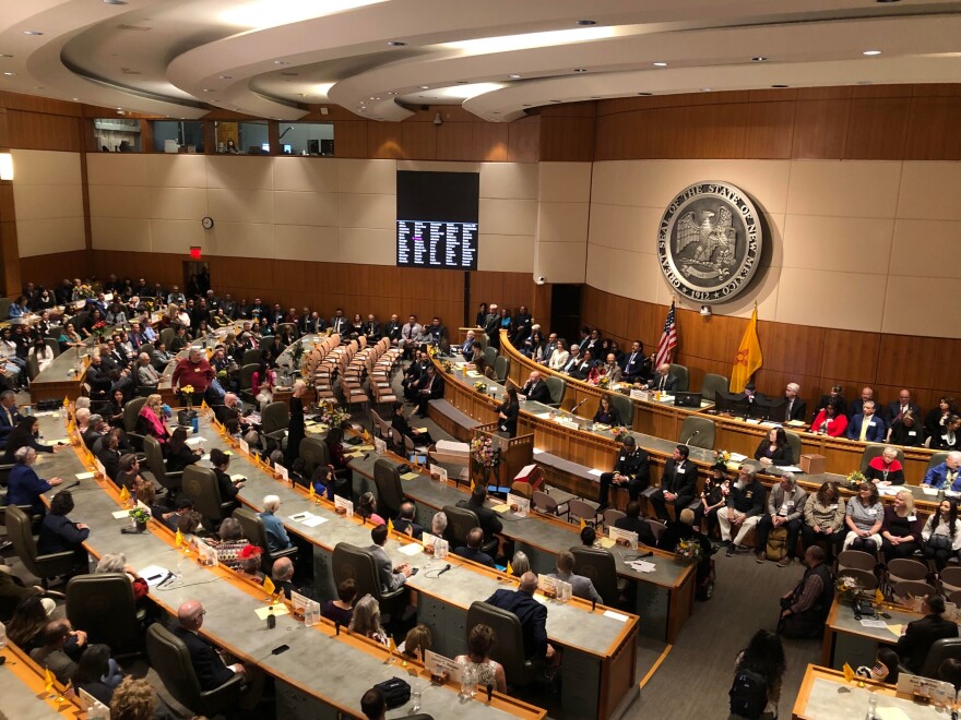 Lawmakers and guests gather for the first day of the 2024 legislative session