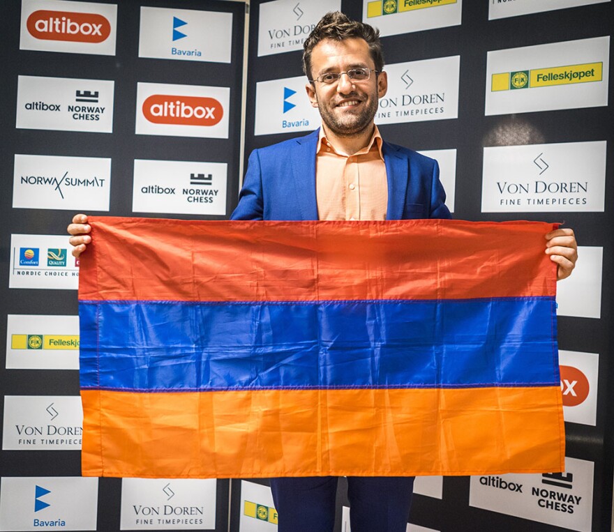First place winner Levon Aronian at the Super-GM event in Norway, June, 2017