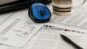 Stock Photo of tax paperwork
