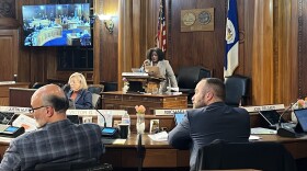 By a vote of 4-7, the Springfield City Council shot down a "no confidence" resolution targeting Council President Tracye Whitfield (center, at speaker's podium). Whitfield recused herself from the vote, which came after weeks of being at the center of a city law department legal review.