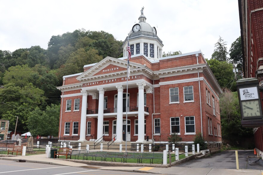 The historic courthouse in Madison County was built in 1907. It hasn't been operational since Hurricane Helene flooded the building in late 2024.