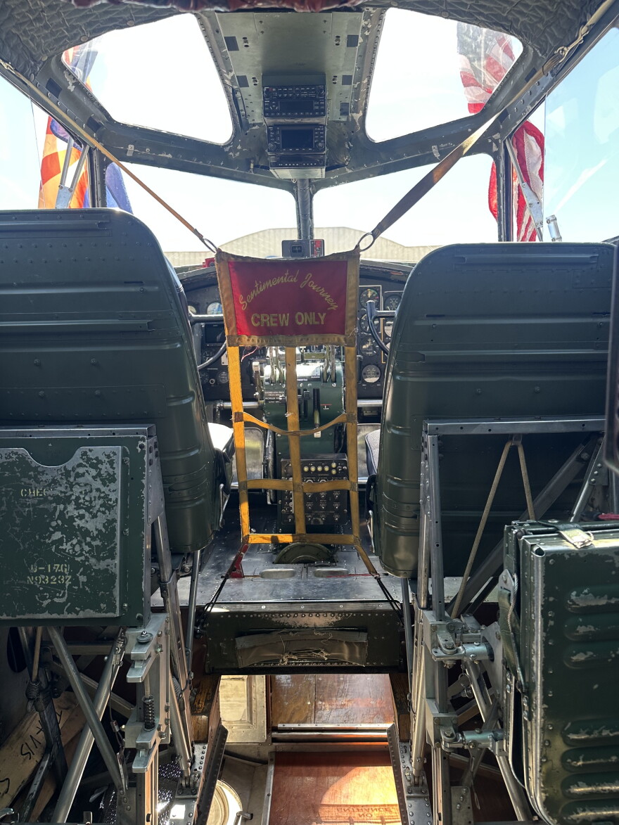 The cockpit of the Commemorative Air Force Airbase Arizona B-17.
