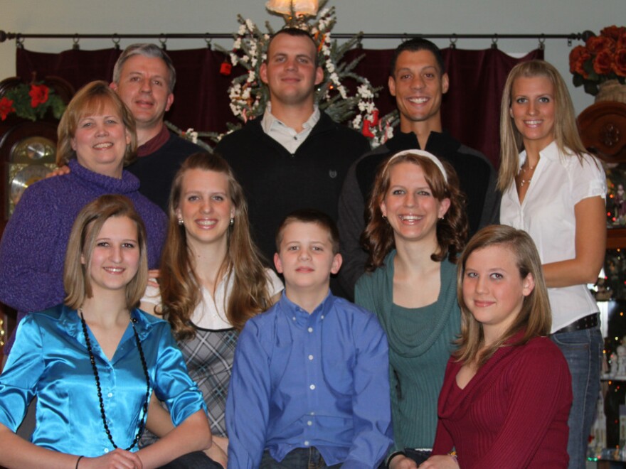 <p>The Boelk family is seen at Christmas in 2009. This is the last family photo that was taken before their son James was killed in Afghanistan. </p>