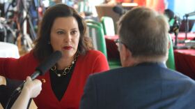 Gretchen Whitmer Being Interviewed