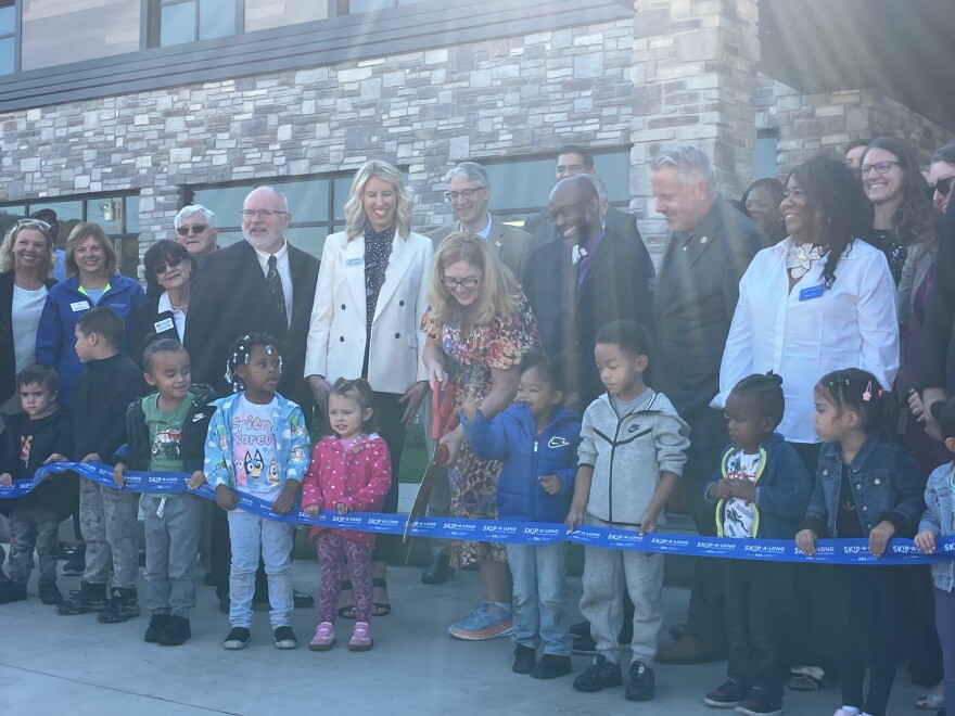 Marcy Mendenhall, CEO of SAL Community Services, cut a ribbon on the new Rock Island childhood center, 2010 11th St., on Thursday, Oct. 22, 2026.
