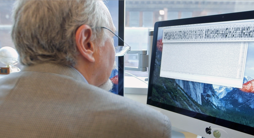 Geneticist Jef Boeke of New York University studies DNA sequences from baker's yeast.