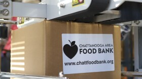 A food box at the Chattanooga Area Food Bank.