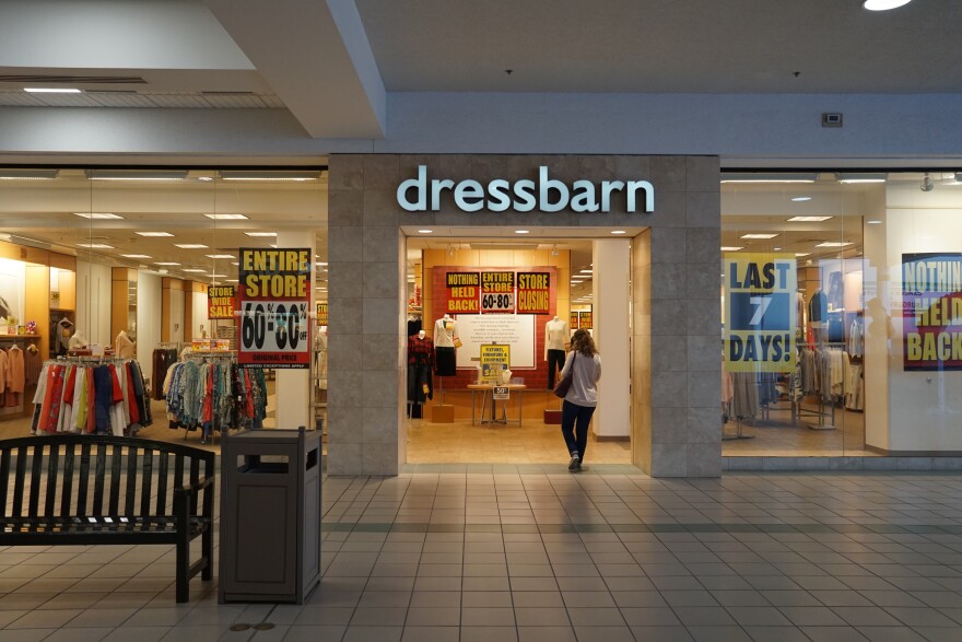 Dressbarn is one of the latest traditional retailers to close up shop at the Quincy Mall, as seen in this photo from December 2019. Property owners are looking to tenants such as clinics and spas to fill the vacant spaces.