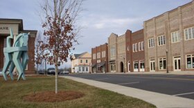 DPZ retrofitted an old factory site to become the new town center for Locust, NC.