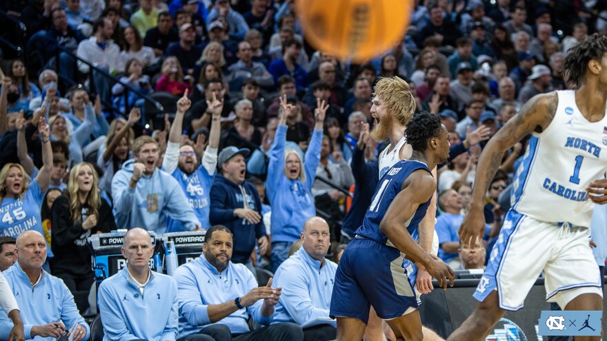 The North Carolina Tar Heels beat the St. Peter's Peacocks on March 27 to advance to the Final Four — a matchup with archrival Duke.