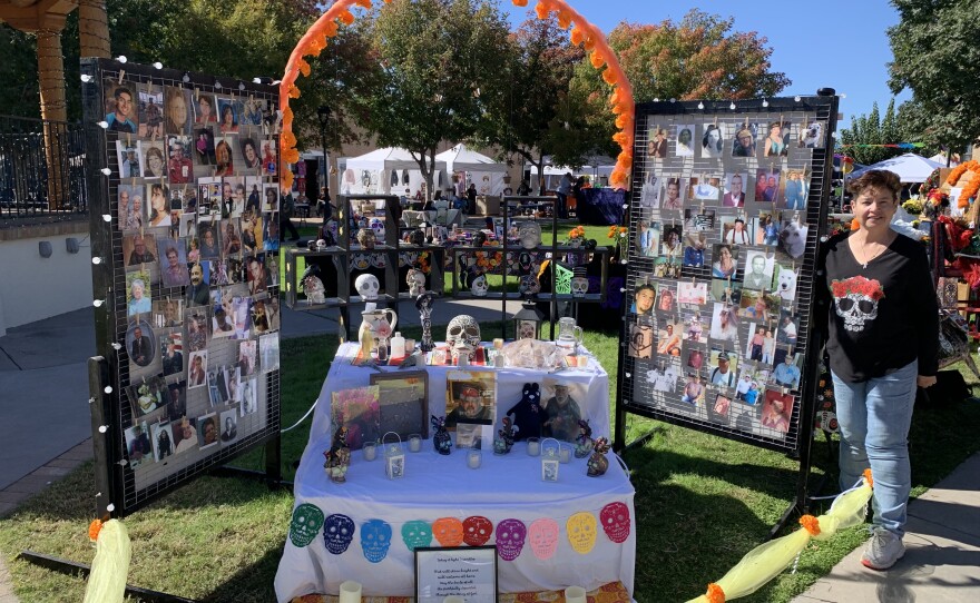 Pat Diaz-Austin with her altar