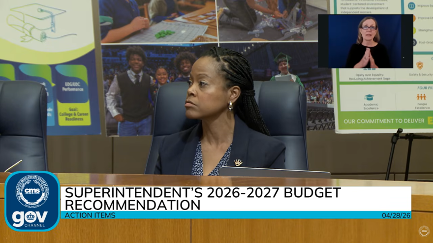 CMS Superintendent Dr. Crystal Hill, after the budget rejection vote on April 28, 2026.