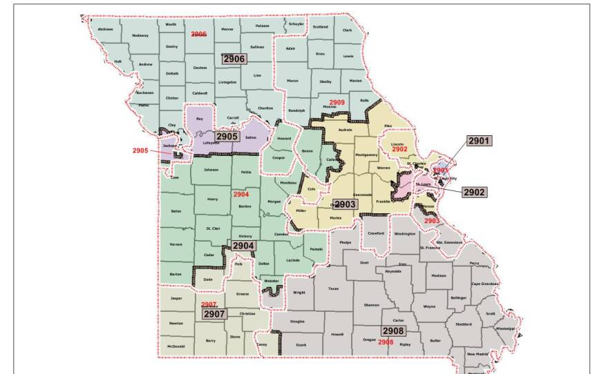 Mo Senate Panel Oks New Congressional Districts Stlpr Missouri 17th Senate District Map 2022