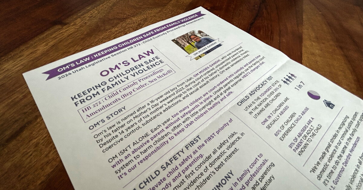 In the wake of tragedy, Om’s Law aims to reform Utah’s family court ...