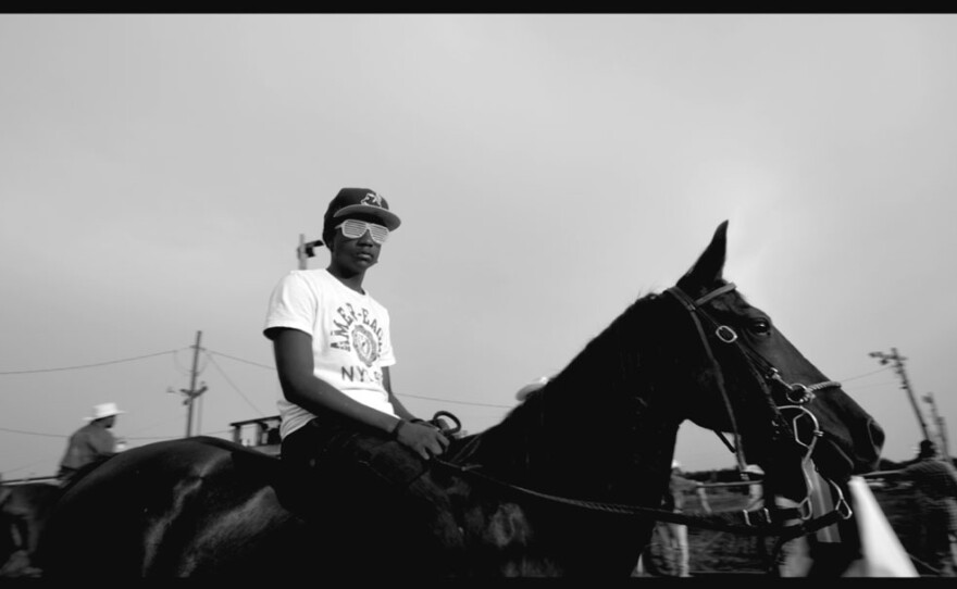 Still photo from Kahlil Joseph video installation 'Wildcat.'