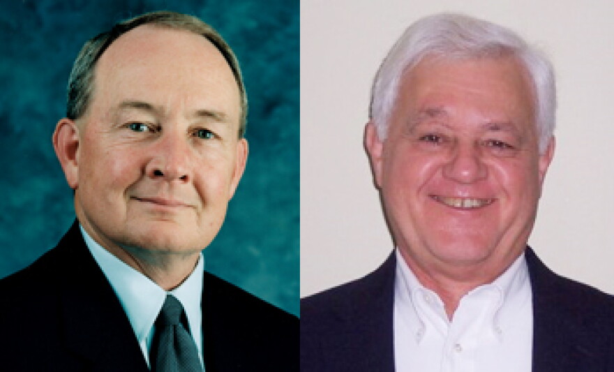 Mike Cherry (D) on the left, Lynn Bechler (R) on the right.