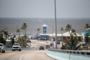 Traffic enters and exits Fort Myers Beach over the Matanzas Pass bridge.