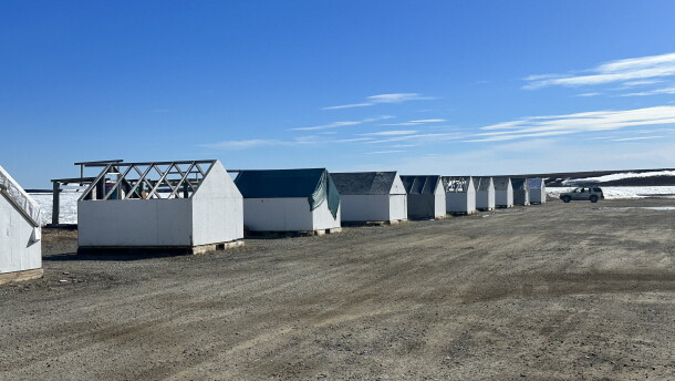 North Tent City on June 8, 2024. Nearly all the structures were lost during an October 2024 storm and flooding event.