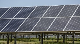 A portion of the largest solar installation in New York City is seen in the borough of Staten Island in New York, Wednesday, July 18, 2018.