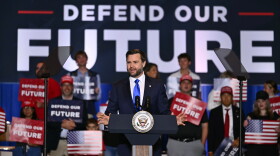 Vice President JD Vance speaks during a rally at Koury Convention Center in Greensboro, N.C., Monday, Sept. 21, 2026.