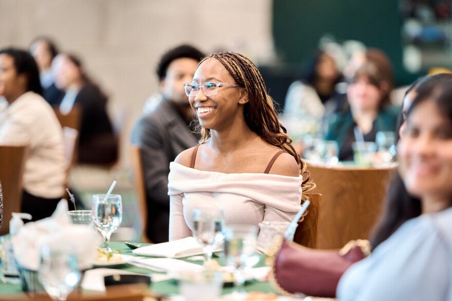 Cadence Jackson at a etiquette dinner
