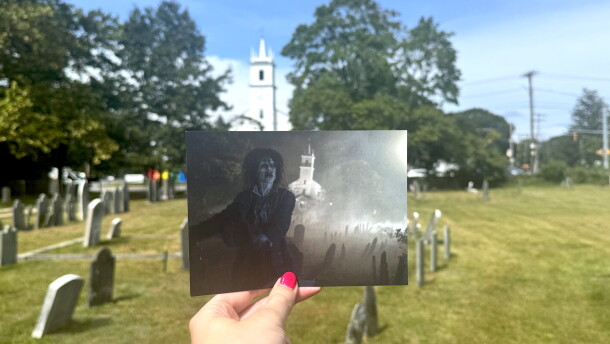 East Providence's Lakeside-Carpenter Cemetery serves as the backdrop for a scene in "Hocus Pocus 2." ALLISON MAGNUS/OCEAN STATE MEDIA