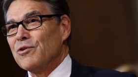 Former Texas Gov. Rick Perry, President-elect Donald Trump's choice for secretary of energy, testifies during his confirmation hearing before the Senate Committee on Energy and Natural Resources on Capitol Hill on Jan. 19, 2017 in Washington, D.C. (Aaron P. Bernstein/Getty Images)