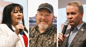 2026 Texas Senate District 22 primary candidates Rena Schroeder, Jon Gimble and David Cook.