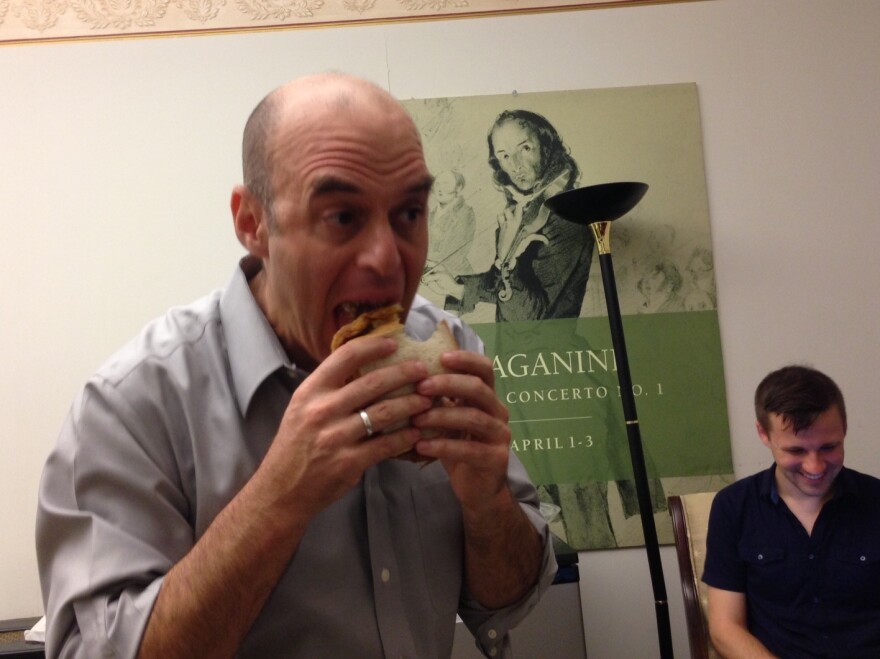 This picture is better if you imagine opera coming out of Peter's mouth when you look at it.