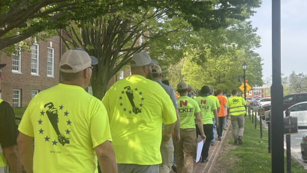 Employees of contract businesses that work in Delaware turned out to leg hall in April to speak on SB 272, largely in opposition.